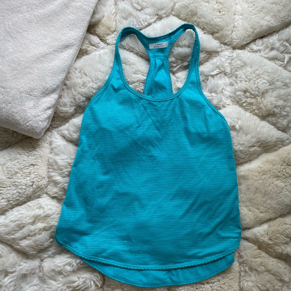 LULULEMON BLUE RACERBACK TANK SIZE 8